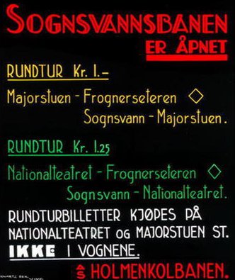 Sognsvannsbanen er åpnet